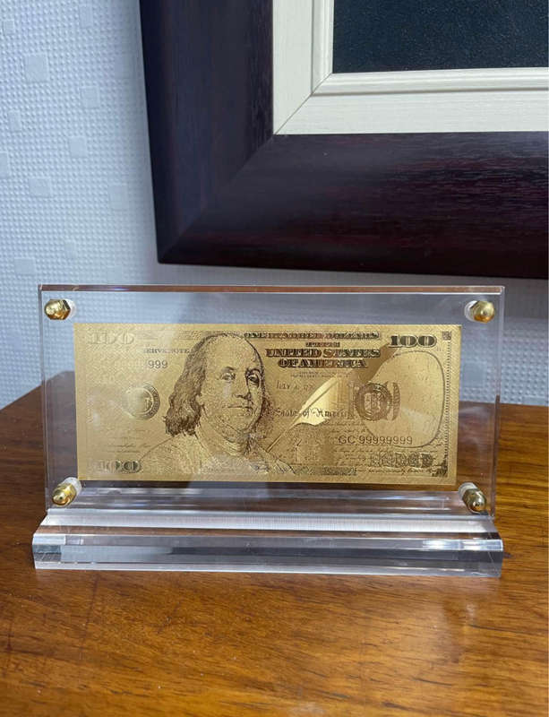 24k Gold Banknote $100 Bill 99.9 Gold Foil Replica