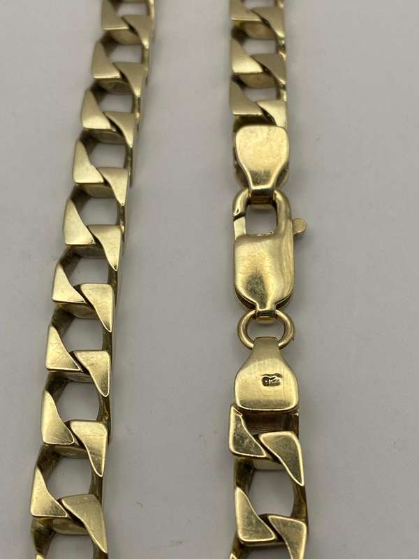 9k Yellow Gold Men's Curb Bracelet