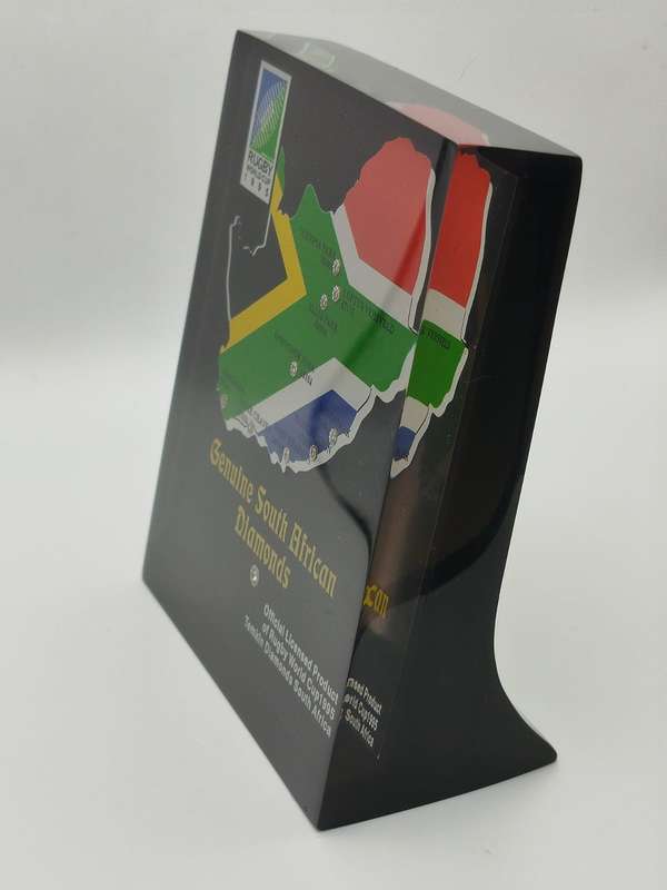 1995 Rugby World Cup Genuine South African Diamonds Commemorative Display