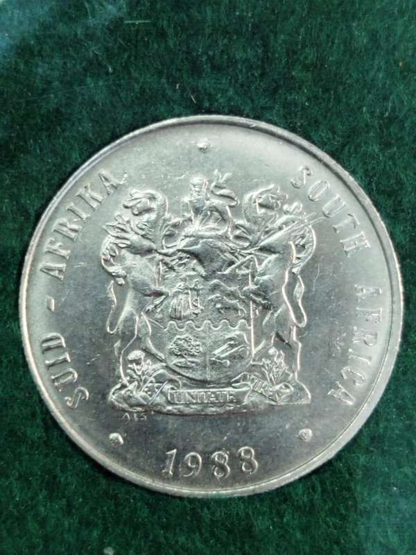 1988 South Africa Decimal Coin Set  Framed Display  7 Coins  Full Apartheid-Era Set  R1 to 1c