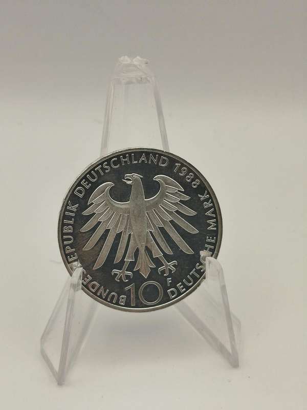 1988 German 10 Mark Silver Coin  Carl Zeiss Commemorative