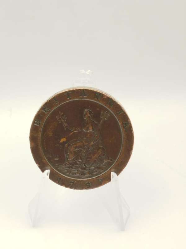 1797 George III "Cartwheel" Penny | Authentic 55.5g Copper Giant | Rare British Historical Coin