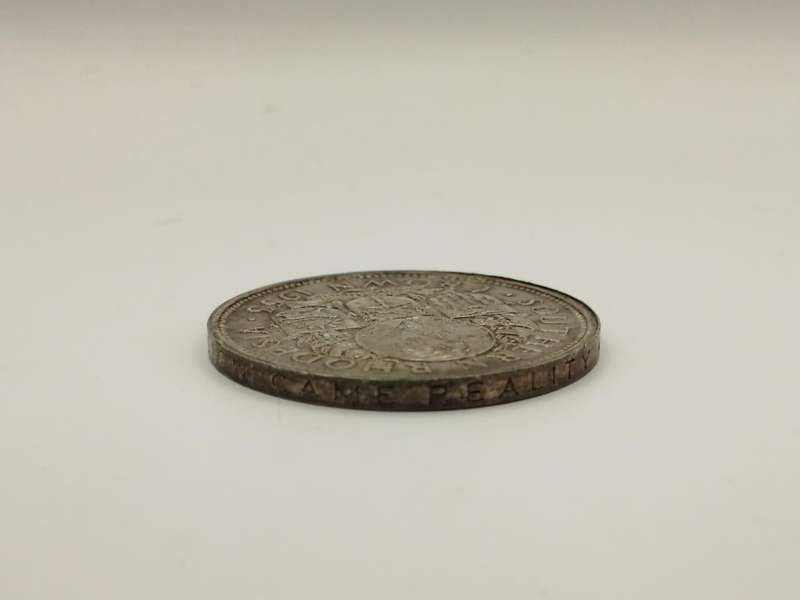 1953 Southern Rhodesia Crown  Queen Elizabeth II Coronation Coin | 50% Silver | Historical Colon