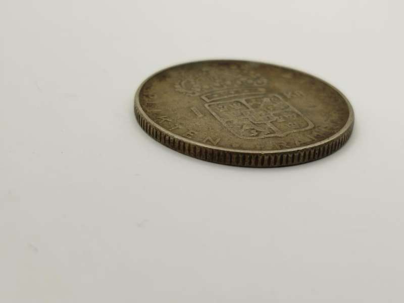 1955 Sweden 1 Krona Silver Coin  King Gustaf VI Adolf  40% Silver  Historic Scandinavian Issue