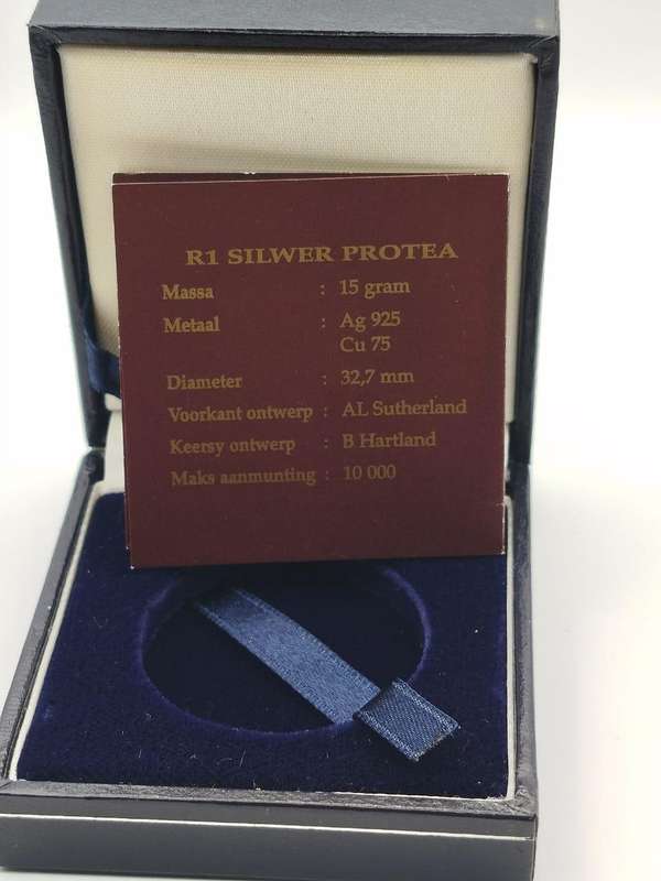  1995 R1 Silver Protea  Open Train Window RARE VARIANT | Industrial Revolution | Proof Coin | SA