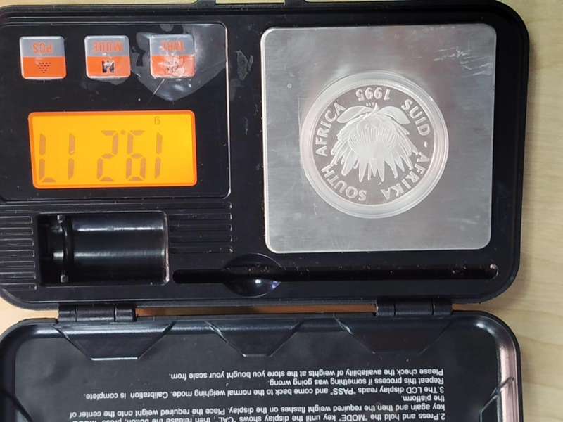  1995 R1 Silver Protea  Open Train Window RARE VARIANT | Industrial Revolution | Proof Coin | SA
