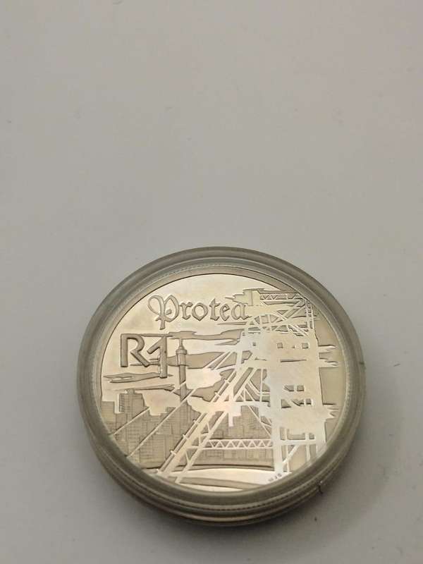  1999 R1 Silver Protea  Mining Heritage | SA Mint | Proof Coin | Box + COA | Only 2,500 Minted!