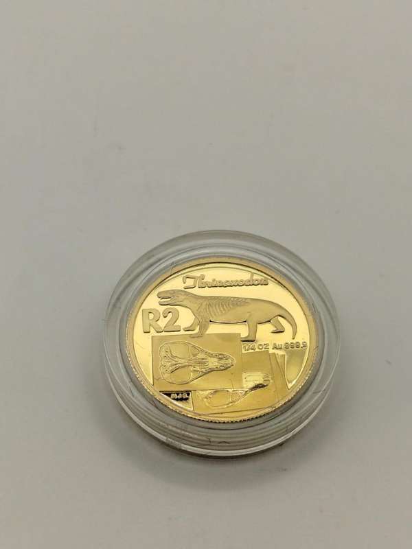  1999 R2 Thrinaxodon | 1/4 oz Fine Gold | SA Mint Palaeontological Series | COA + Box | Only 1,000