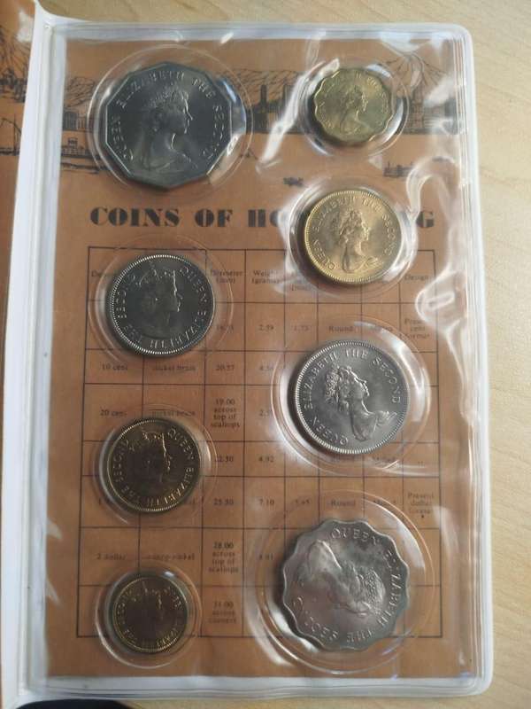  Rare Hong Kong Uncirculated Coin Set  Queen Elizabeth II  Colonial Era (7 Coins, 1970s)