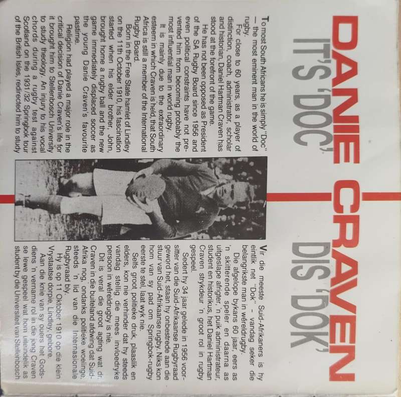 Danie Craven Commemorative Medallion Set  SA Rugby Legend & Craven Week Pioneer  SA Mint Edition