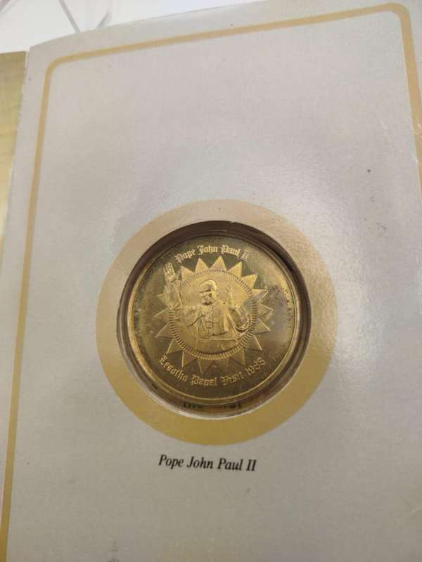 1988 Lesotho Papal Visit Medallion  Pope John Paul II & Father Joseph Gerard  Dual-Sided Commemora