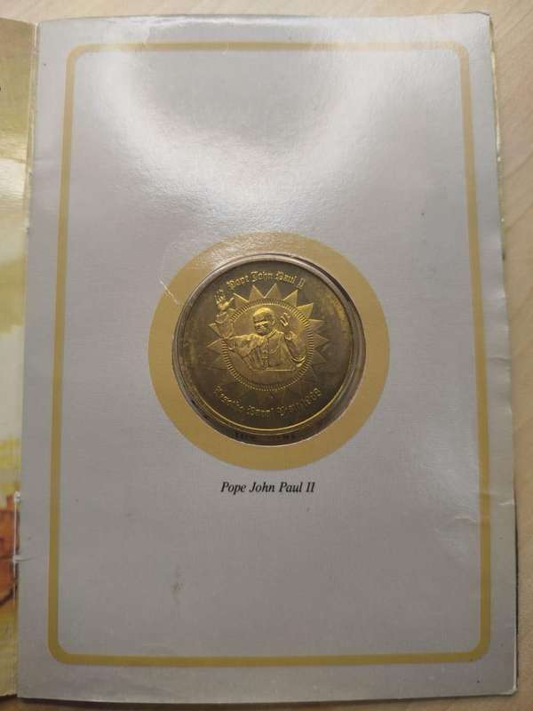 1988 Lesotho Papal Visit Medallion  Pope John Paul II & Father Joseph Gerard  Dual-Sided Commemora