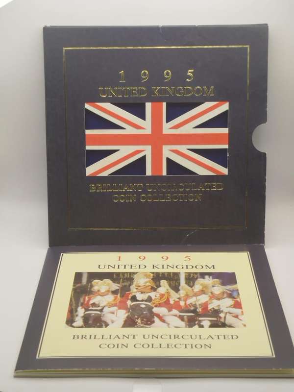  1995 United Kingdom Brilliant Uncirculated (BU) Coin Set  Royal Mint Official Issue  Complete