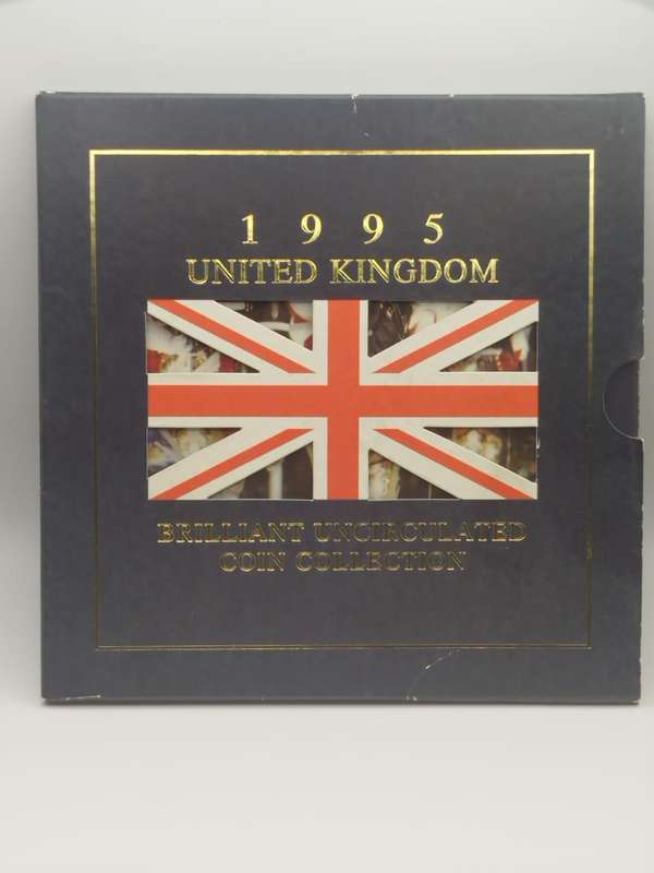  1995 United Kingdom Brilliant Uncirculated (BU) Coin Set  Royal Mint Official Issue  Complete
