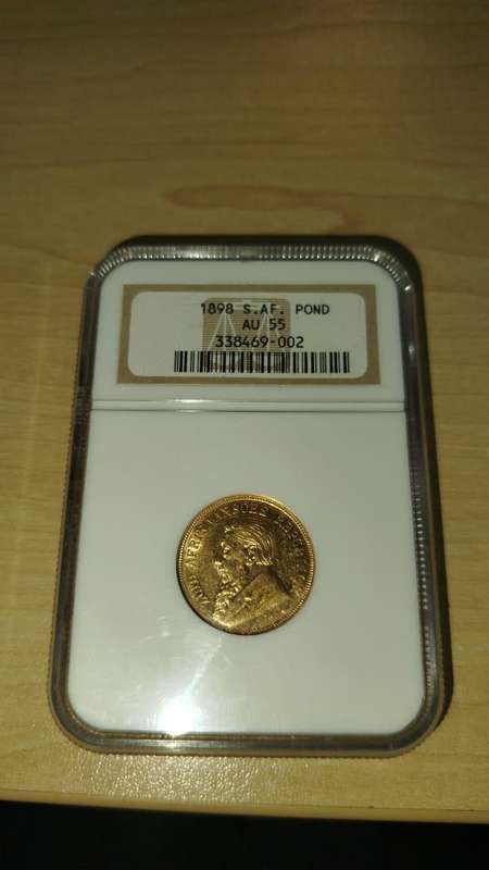  1898 ZAR 1 Pond Gold Coin  Graded AU55 by NGC | Paul Kruger | Rare Boer Republic Treasure