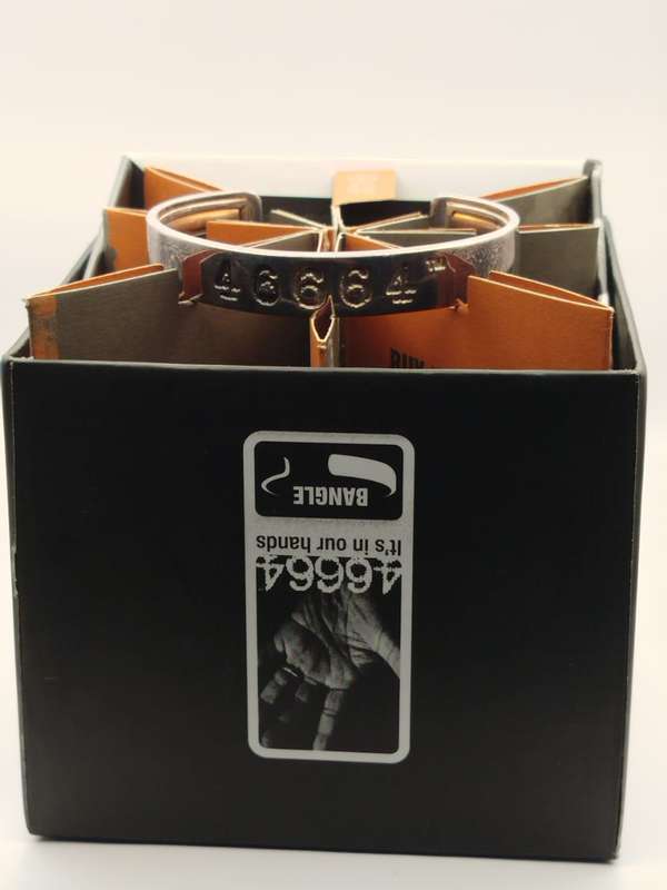 46664 Silver Bangle  Limited Edition #06843  Mandela Legacy Bracelet (Size L, Boxed)