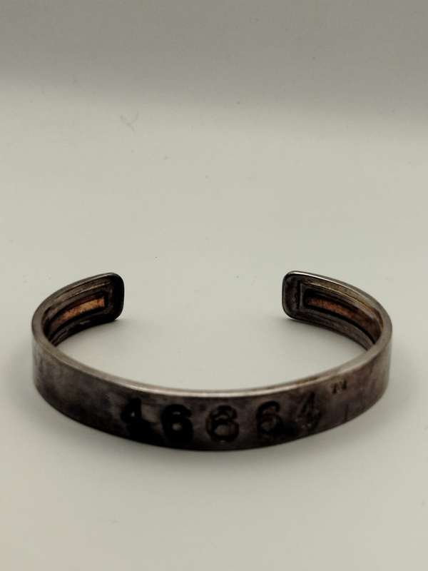 46664 Silver Bangle  Limited Edition #06843  Mandela Legacy Bracelet (Size L, Boxed)
