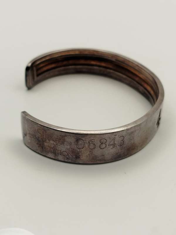 46664 Silver Bangle  Limited Edition #06843  Mandela Legacy Bracelet (Size L, Boxed)