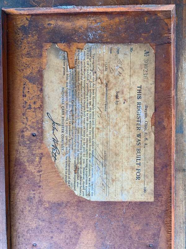 A 1902 model 5 (Dayton Ohio) candy store National Cash Register.