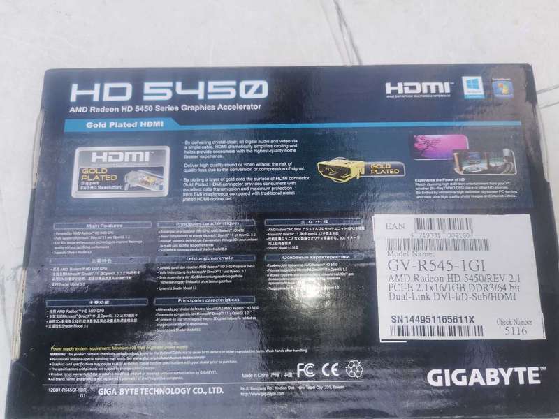GIGABYTE DDR3 GRAPHIC CARD