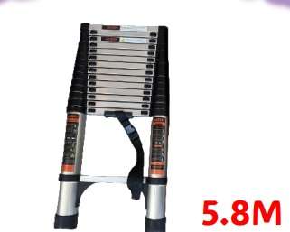 5.8M Telescopic Ladder Aluminum Alloy Foldable Extension Ladder