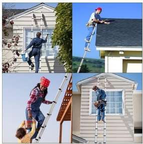 2.6M Telescopic Ladder Aluminum Alloy Foldable Extension Ladder