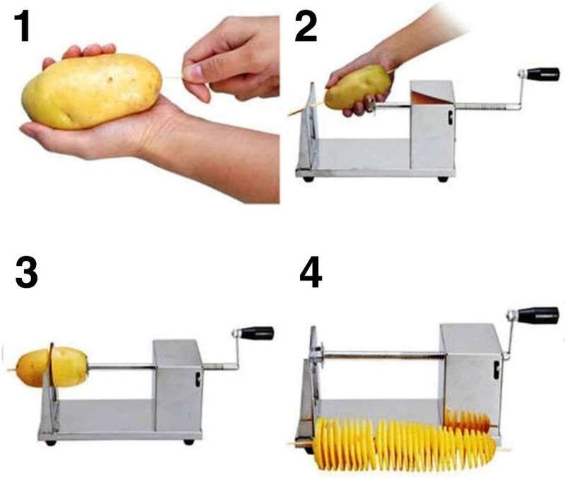 SPIRAL POTATO SLICER  STAINLESS STEEL