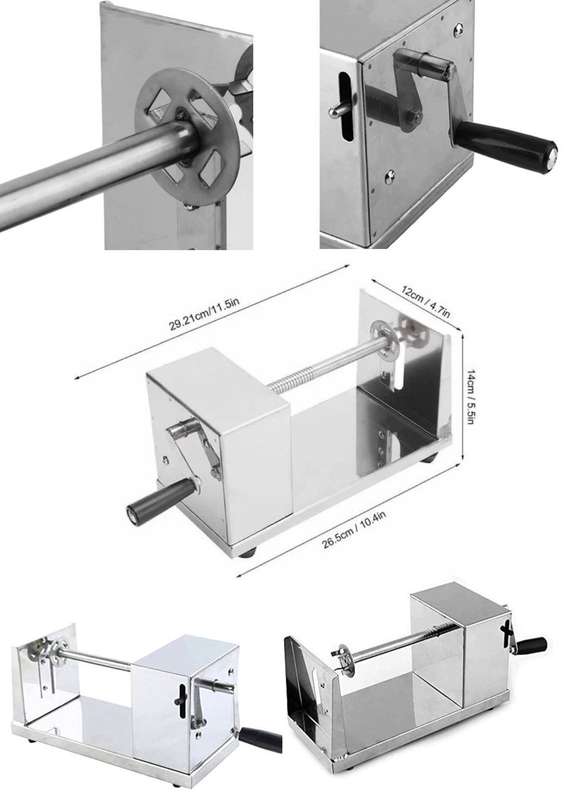 SPIRAL POTATO SLICER  STAINLESS STEEL