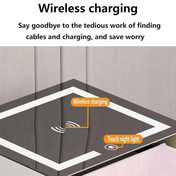 SMART SIDE TABLE WITH WIRELESS CHARGING STATION Nightstand