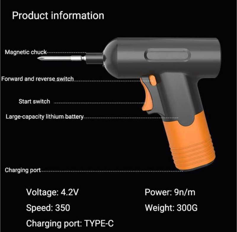 Rechargeable Electric Screwdriver - Set Of 23