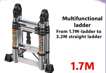 1.7M Multipurpose A-Frame Foldable Extension Telescopic Ladder