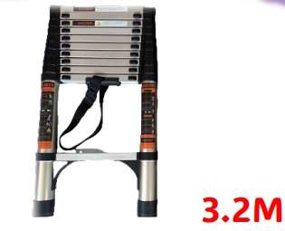 3.2M Telescopic Ladder Aluminum Alloy Foldable Extension Ladder