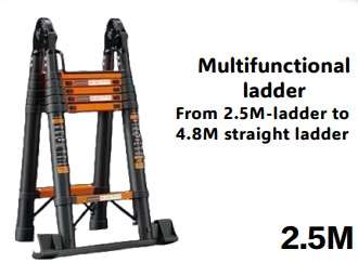 2.5M Carbon steel telescopic ladder