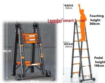 2.5M Carbon steel telescopic ladder