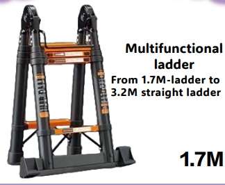 1.7M Carbon steel telescopic ladder