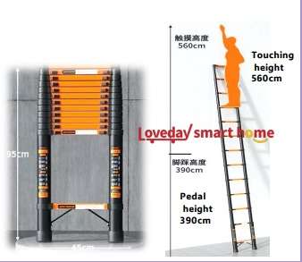 5.1M Carbon steel telescopic ladder