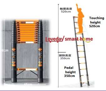 4.7M Carbon steel telescopic ladder