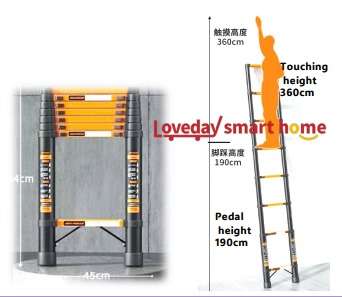 3.1M Carbon steel telescopic ladder