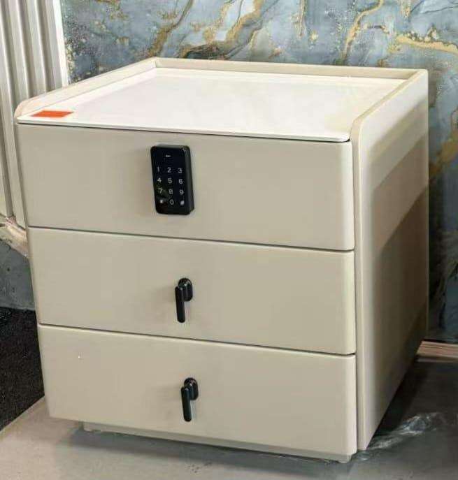 End Side Table 2 Drawer and 1 Security Locker