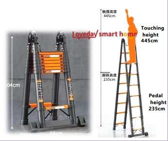 3.3M Carbon steel telescopic ladder