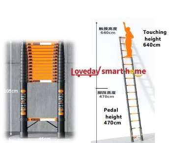 5.9M Carbon steel telescopic ladder