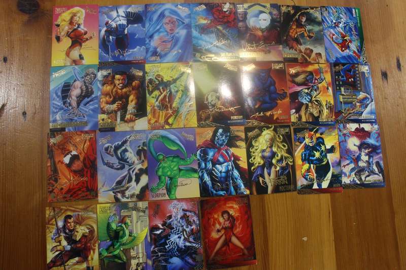 fleer ultra  1995 spiderman gold foil signature series