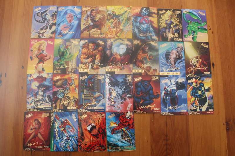 fleer ultra  1995 spiderman gold foil signature series