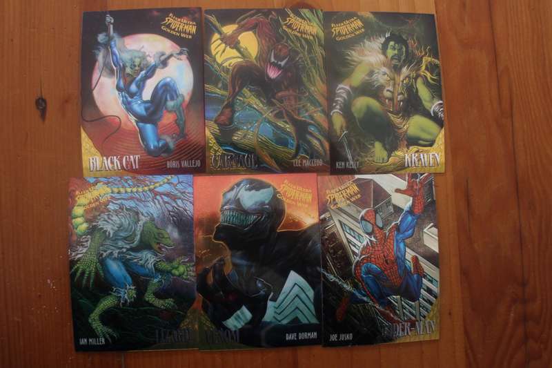 1195 fleer ultra spiderman golden web. 6 cards