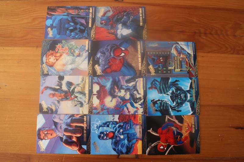 fleer ultra  1995 spiderman milestones