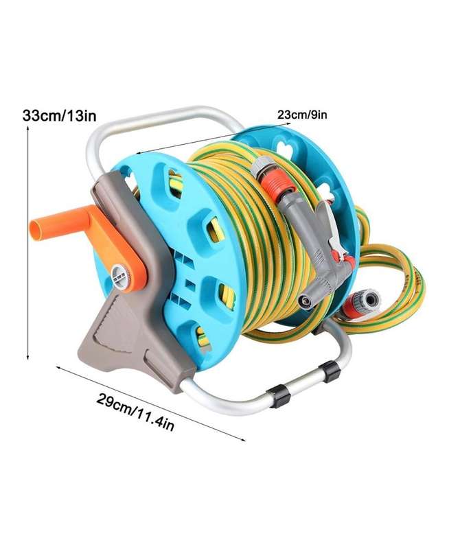 15M Hose Reel Cart Garden Hose Reels Retractable Multifunctional
