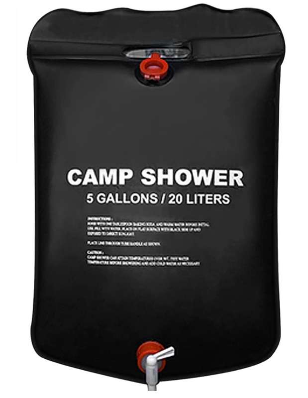 20L Black Solar Shower Portable