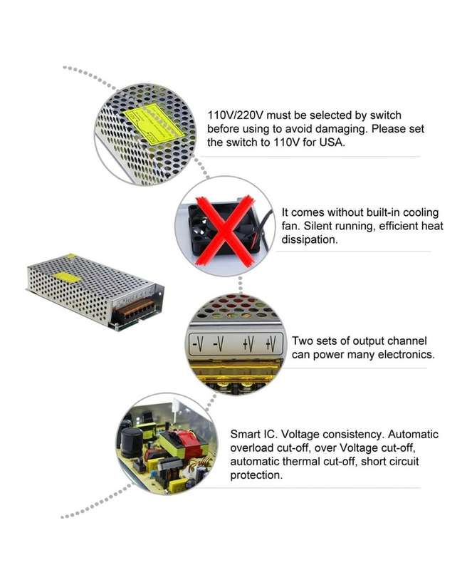DC 12V 10A 120W Power Supply