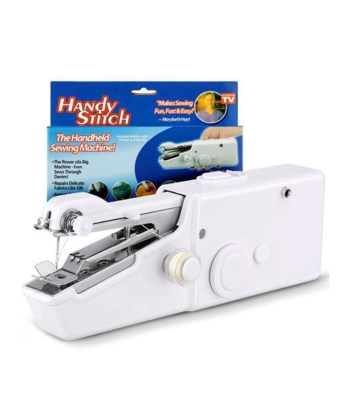 Handheld and portable sewing machine