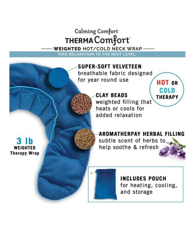 Weighted Hot and Cold Neck and Shoulder Deep Pressure Therapy Wrap